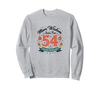 The 30s: More Wisdom, Same Fun 54th Birthday Gift Sweatshirt, Adult Unisex, Heather Grey, S