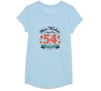 The 30s: More Wisdom, Same Fun 54th Birthday Gift T-Shirt, Girls, Baby Blue, Medium