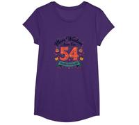 The 30s: More Wisdom, Same Fun 54th Birthday Gift T-Shirt, Girls, Purple, Large