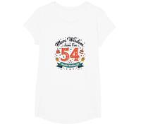 The 30s: More Wisdom, Same Fun 54th Birthday Gift T-Shirt, Girls, White, XS