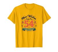 The 30s: More Wisdom, Same Fun 54th Birthday Gift T-Shirt, Men, Bright Gold, S