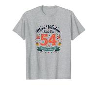 The 30s: More Wisdom, Same Fun 54th Birthday Gift T-Shirt, Men, Heather Grey, 6XL