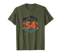 The 30s: More Wisdom, Same Fun 54th Birthday Gift T-Shirt, Men, Olive, S