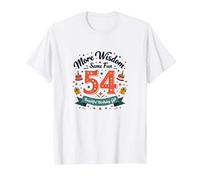 The 30s: More Wisdom, Same Fun 54th Birthday Gift T-Shirt, Men, White, L