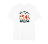 The 30s: More Wisdom, Same Fun 54th Birthday Gift T-Shirt, Men's Big and Tall, White, 3X Tall