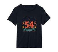 The 30s: More Wisdom, Same Fun 54th Birthday Gift T-Shirt, Women's Plus, Black, 3X