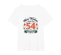 The 30s: More Wisdom, Same Fun 54th Birthday Gift T-Shirt, Women's Plus, White, 3X