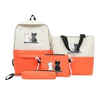 The 4-piece backpack is lightweight canvas and has reinforced seams to improve the connection between the shoulder straps and the backpack, waterproof bicycle backpacks (orange, 40)