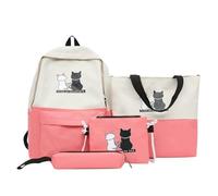 The 4-piece backpack is made of lightweight canvas and has reinforced seams to improve the connection between the shoulder straps and the backpack. Large backpacks for men, pink, 40, Duffel Backpacks