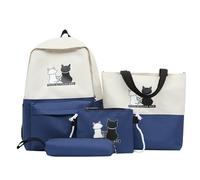 The 4-piece backpack is made of lightweight canvas and has reinforced seams to improve the connection between the shoulder straps and the backpack. Large backpacks for men, blue, 40, Duffel Backpacks