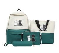 The 4-piece backpack is made of lightweight canvas and has reinforced seams to improve the connection between the shoulder straps and the backpack. Large backpacks for men, Black Green, 40, Duffel