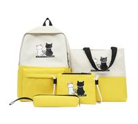 The 4-piece backpack is made of lightweight canvas and has reinforced seams to improve the connection between the shoulder straps and the backpack. Large backpacks for men, yellow, 40, Duffel