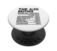 The 420 brother dope soul nutrition fact funny weed men PopSockets Adhesive PopGrip