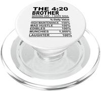 The 420 brother dope soul nutrition fact funny weed men PopSockets PopGrip for MagSafe