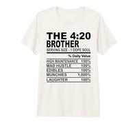 The 420 Brother dope Soul Nutrition fact Funny Weed Men Premium T-Shirt