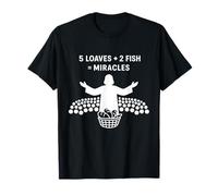The 5000 Christian Bible Verses 2 Fishes 5 Breads Jesus Feed T-Shirt