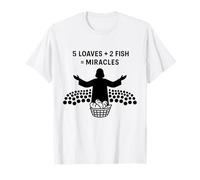 The 5000 Christian Bible Verses 2 Fishes 5 Breads Jesus Feed T-Shirt