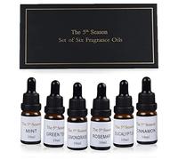 The 5th Season - Set of 6 Fragrance Oils Energising Gift Set Aromatherapy (Eucalyptus, Mint, Rosemary, Lemongrass, Cinnamon and Green Tea) for Diffuser, Burner, Potpourri 10ml Each