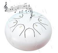 The 6-Inch Rain Drum - Experience Nature's Calm In Your Own Garden, Built To Last(White)