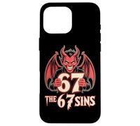 The 67 Sins Devil Demon Horns Wings Number 67 Case for iPhone 16 Pro Max