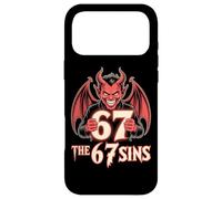 The 67 Sins Devil Demon Horns Wings Number 67 Case for iPhone 17 Pro Max