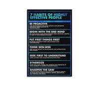 The 7 Habits Of Highly Effective People Poster Entrepreneur Inspirational Wall Art Canvas Painting Wall Art Poster for Bedroom Living Room Decor 24x36inch(60x90cm) Unframe-style