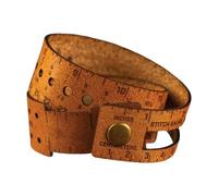 The 7-in-1 7Function Stitch Counter Wrist Wrap, Multifunctional Leather Metric Inches 18" Wrist Ruler, Tape Measure Cuff Measuring Bracelet Tool for Crocheter with Stitch Marker Storage (Brown)