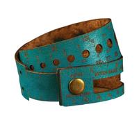 The 7-in-1 7Function Stitch Counter Wrist Wrap, Multifunctional Leather Metric Inches 18" Wrist Ruler, Tape Measure Cuff Measuring Bracelet Tool for Crocheter with Stitch Marker Storage (Light Blue)