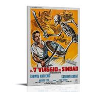 The 7th Voyage of Sinbad Modern Ultra Clear Wall Decor Prints Decorative Posters Exquisite Art Decoration Suitable for Office Living Room And RoomFrame-style16x24inch(40x60cm)