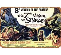 The 7th Voyage of Sinbad Movie Plaque Poster Metal Tin Sign 8" x 12" Vintage Retro Wall Decor