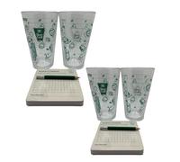 The 9 Hole Golf Course on a Beer Glass, Fun Nine-Hole Golf Course Cup Game Set with 2 Pint Glasses, Scorecard Coasters & Pencil, Golfs Gifts for Friends & Beer Lovers (2Pcs)