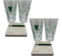 The 9 Hole Golf Course on A Beer Glass,Funny Drinking Game Set with 2 Pint Glasses, Scorecard Coasters & Pencil, Scorecard Coasters & Pencil, Party Beer Cup Games, Unique Gift for Drink Lovers (2Set)