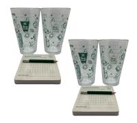 The 9 Hole Golf Course on a Beer Glass, Funny Game Set with 2 Pint Glasses, Scorecard Coasters & Pencil, Novelty Golf Pint Glasses Cups, Unique Gift for Golfs and Drinking Enthusiasts (2 Sets)