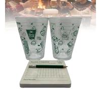 The 9 Hole Golf Course On A Beer Glass, Funny Game Set with 2 Pint Glasses, Scorecard Coasters & Pencil | Unique Gift for Men & Drink Lovers Couples & Parties(1SET)