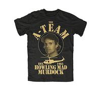 The A-Team Murdock Men T Shirt Fun TV Series Film Mr. T. Hannibal Murdock Face Black