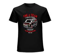 The A-Team Van Funny 80'S Tv Program Show Mens T-Shirt Printed Graphic Top Unisex Black Tee 3XL