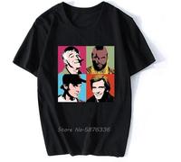 The A-Warhol Team T Shirt Warhol The A Team Serie Series Portraid Parody Funny Vintage Mashup Tv Men T Shirt Men Tees Black
