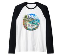 The Abacos, Marsh Harbor, Bahamas, Lighthouse, Conch, Reef Raglan Baseball Tee