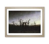 The Abbey And The Oakwood By Caspar David Friedrich Classic Painting Framed Print | A3 Oak Framed Wall Art | Ready to Hang | Classic Historical Picture | Living Room Bedroom Lounge Office