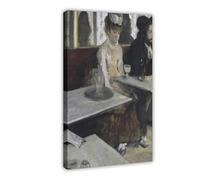 The Absinthe Drinker by Edgar Degas C.1875-76 Impressionism Art Print Canvas Poster Wall Art Decor Print Picture Paintings for Living Room Bedroom Decoration 20x30inch(50x75cm)