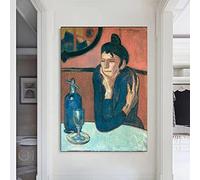 "The Absinthe Drinker" Picasso World Famous Art Poster Wall Decoration Modern Living Room Home Decor HD Pictures19.6”x 27.5”(50x70cm) No frame