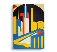 The Abstract Architecture Skyscraper Canvas Wall Art Print 30x20 Inch