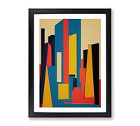 The Abstract Architecture Skyscraper Framed Wall Art Print A2 Black