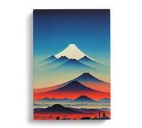 The Abstract Mountain Landscape No.3 Canvas Print | Gallery Wrapped 30mm Frame Wall Art | 30x20 inches | Ready to Hang | Abstract Landscape Picture | Living Room Bedroom Lounge Office
