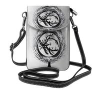 The Abstractionist Tree Pattern Ladies Leather Flap Phone Bag Multifunctional Small Crossbody Bag For Daily Use And Travelling