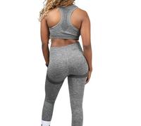 The Accessory Base Women Workout Outfits 2 Piece Set, Waaka Embroidery Logo, Breathable Padded Sports Bra and High Waist Leggings. Sports Activewear, Yoga Fitness Ladies Gym Wear.