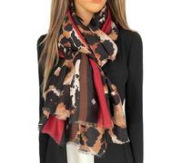 The Accessory Co. Ladies Large Leopard Print Scarf for Women, Animal NHS Colourful Rainbow Bright Striped, Shawl Wrap Long Neck Scarf (Tan Cameo)