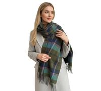 The Accessory Co. Tartan Scarf for Women, Checked Scarf Shawl Wrap, Long & Large Warm Wool Winter Scarves, Plaid Ladies Blanket Scarf - Gift for Women, Womens Gifts (Green Pink)