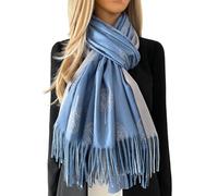The Accessory Co. Tree Life Scarf Shawl Wrap - Ladies Scarves, Blanket Scarf, Tree Of Life Shawl Scarf, Large Long Winter Scarfs Women Pashmina Scarf, Scarf Face Mask, Womens Gifts Blue (wool)