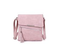 The Accessory Co. Womens Medium Multi Compartment Cross Cody Shoulder Messenger Bag with Pockets, Long Strap, Over Shoulder Bag (Pink)